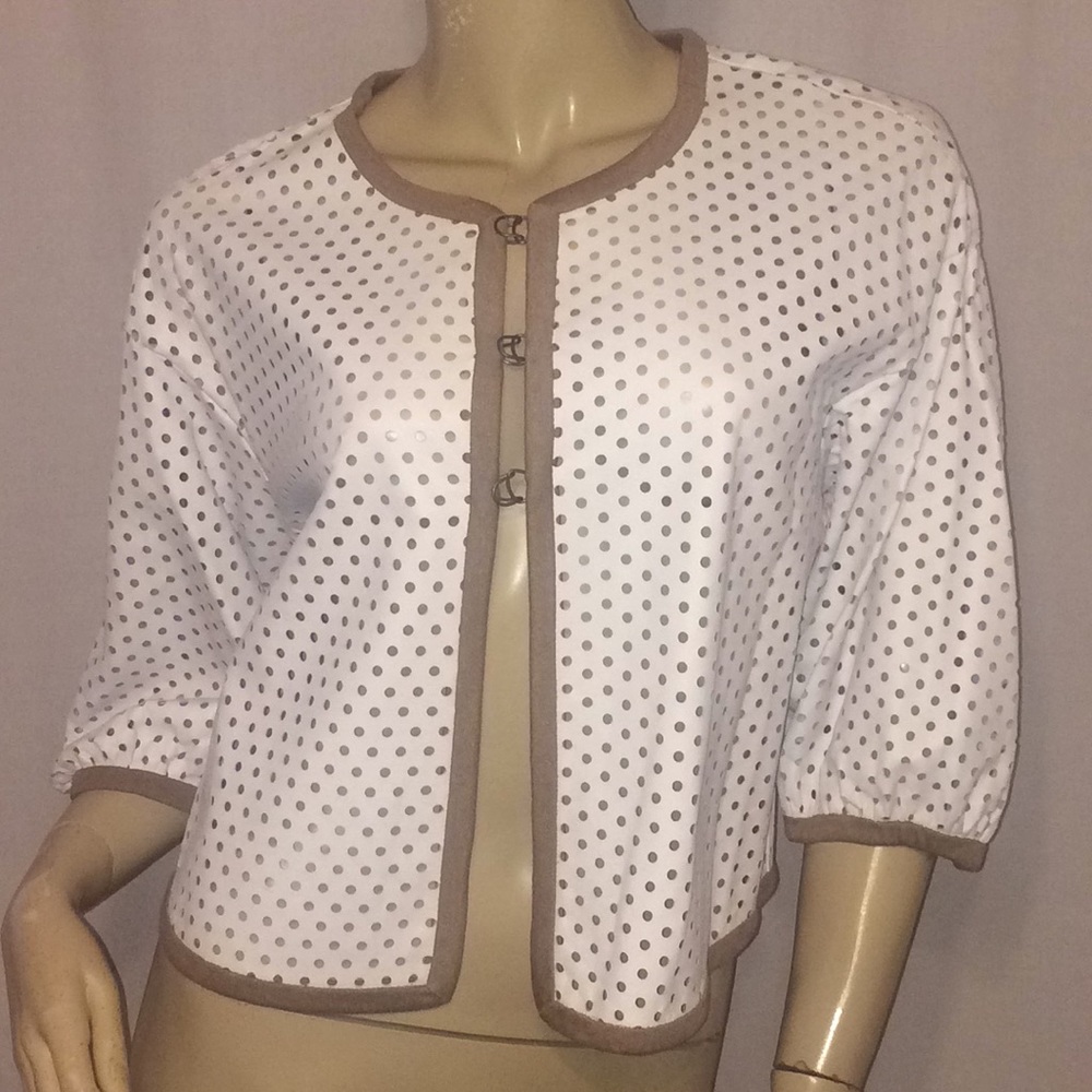 NEW Rozae Nichols Leather Wrap Shirt Medium
